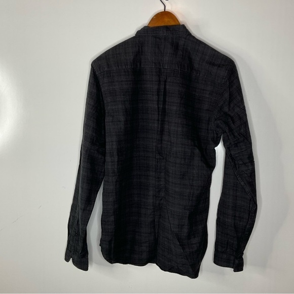 Oliver Spencer Organic Cotton Gray Button Down Shirt Neck Size 15.5 - Picture 2 of 5